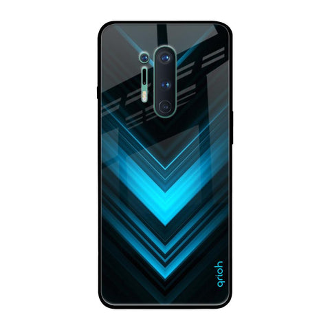 Vertical Blue Arrow Glossy Case For OnePlus 8 Pro