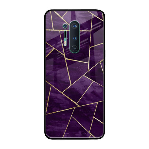 Geometric Purple Glossy Case For OnePlus 8 Pro