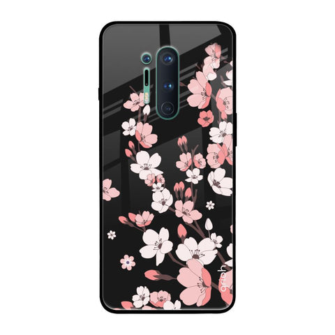 Black Cherry Blossom Glossy Case for OnePlus 8 Pro