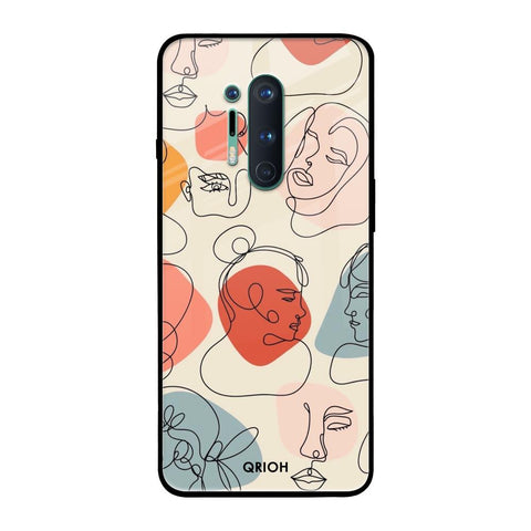 Abstract Faces Glossy Case for OnePlus 8 Pro