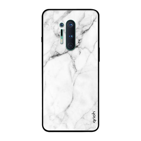 Modern White Marble Glossy case for OnePlus 8 Pro
