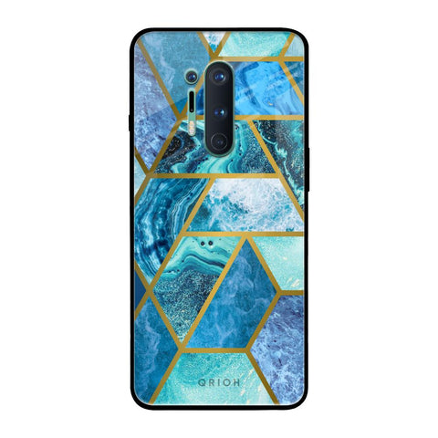 Turquoise Geometrical Marble Glossy Case for OnePlus 8 Pro