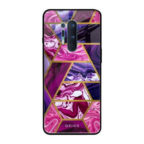 Electroplated Geometric Marble Glossy Case for OnePlus 8 Pro