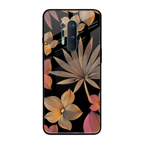 Lines Pattern Flowers Glossy Case for OnePlus 8 Pro