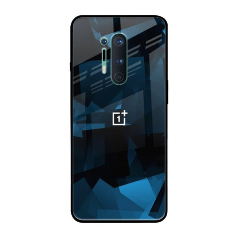 Polygonal Blue Box Glossy Case For OnePlus 8 Pro