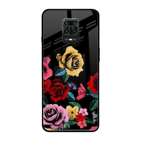 Floral Decorative Glossy Case For Redmi Note 9 Pro Max