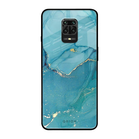 Blue Golden Glitter Glossy Case for Redmi Note 9 Pro Max