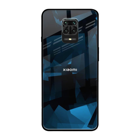 Polygonal Blue Box Glossy Case For Redmi Note 9 Pro Max