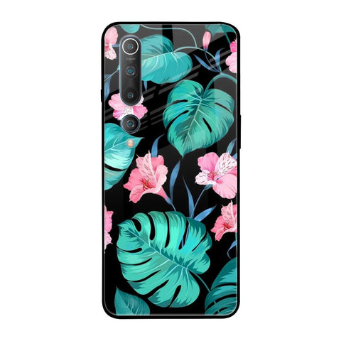 Tropical Leaves & Pink Flowers Glossy case for Xiaomi Mi 10