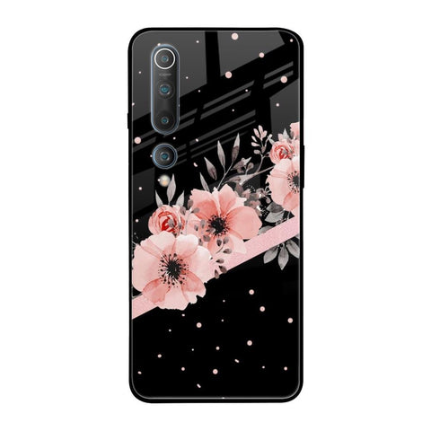 Floral Black Band Glossy Case For Xiaomi Mi 10 Pro