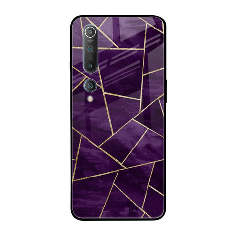 Geometric Purple Glossy Case For Xiaomi Mi 10 Pro