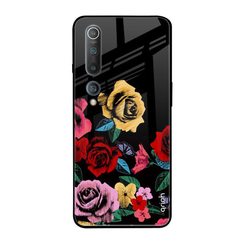 Floral Decorative Glossy Case For Xiaomi Mi 10 Pro