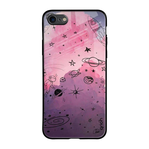 Space Doodles Glossy Case for iPhone SE 2020