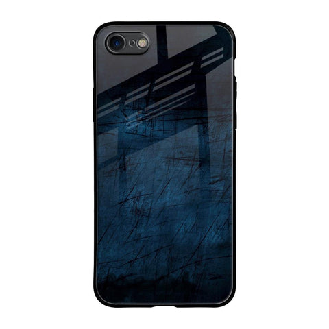 Dark Blue Grunge Glossy Case for iPhone SE 2020