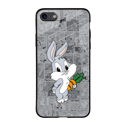 Cute Baby Bunny Glossy Case for iPhone SE 2020