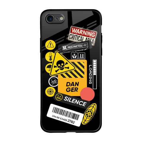 Danger Signs Glossy Case for iPhone SE 2020