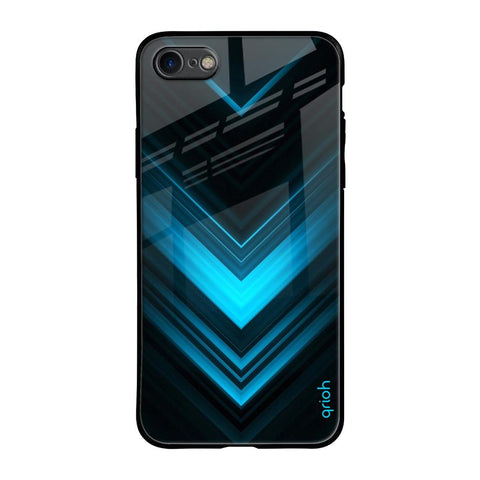 Vertical Blue Arrow Glossy Case For iPhone SE 2020
