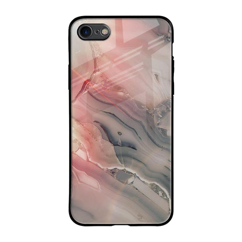 Pink And Grey Marble Glossy Case For iPhone SE 2020