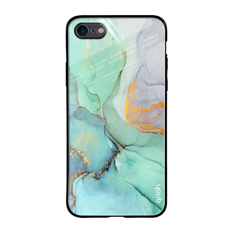 Green Marble Glossy Case for iPhone SE 2020