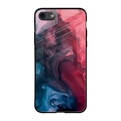 Blue & Red Smoke Glossy Case for iPhone SE 2020