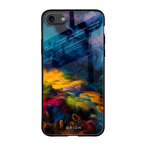 Multicolor Oil Painting Glossy Case for iPhone SE 2020