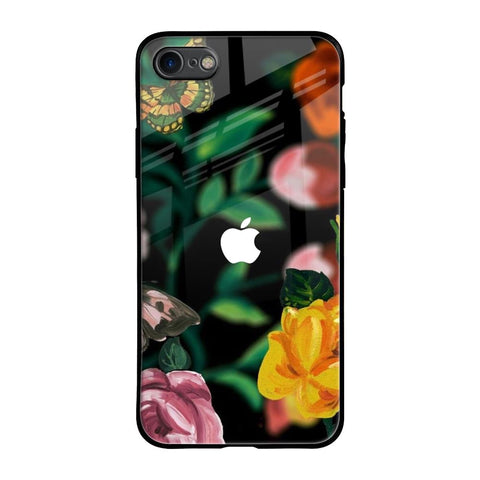 Flowers & Butterfly Glossy Case for iPhone SE 2020