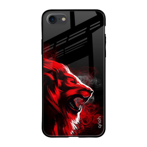 Red Angry Lion Glossy Case for Apple iPhone SE 2020