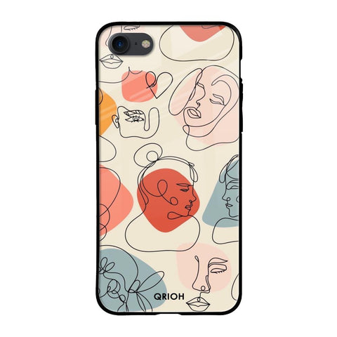 Abstract Faces Glossy Case for Apple iPhone SE 2020