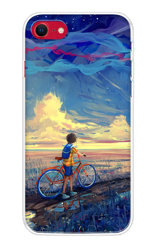 Riding Bicycle to Dreamland Soft Cover for iPhone SE 2020
