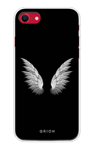 White Angel Wings Soft Cover for iPhone SE 2020
