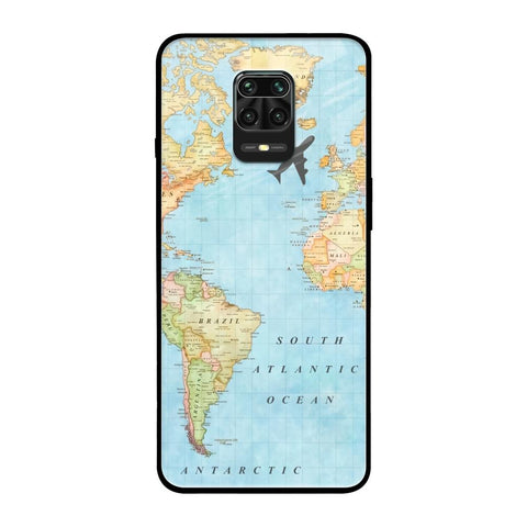 Travel Map Glossy Case for Xiaomi Redmi Note 9 Pro