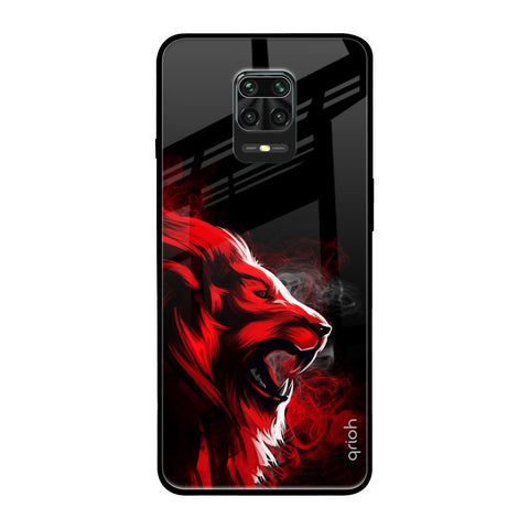 Red Angry Lion Glossy Case for Xiaomi Redmi Note 9 Pro