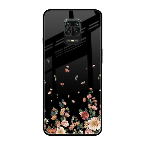 Floating Floral Print Glossy Case for Xiaomi Redmi Note 9 Pro