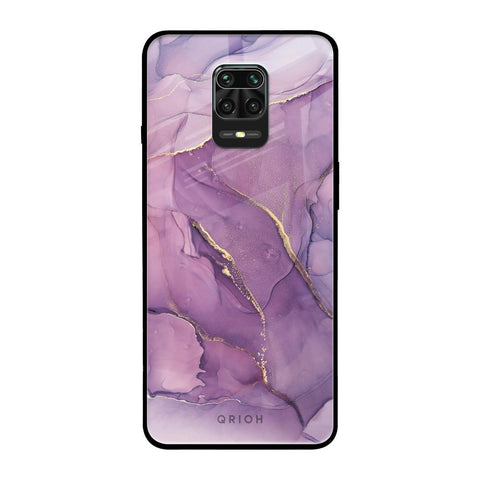 Purple Gold Marble Glossy Case for Xiaomi Redmi Note 9 Pro