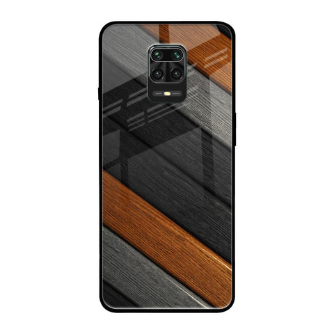 Tri Color Wood Glossy Case for Xiaomi Redmi Note 9 Pro