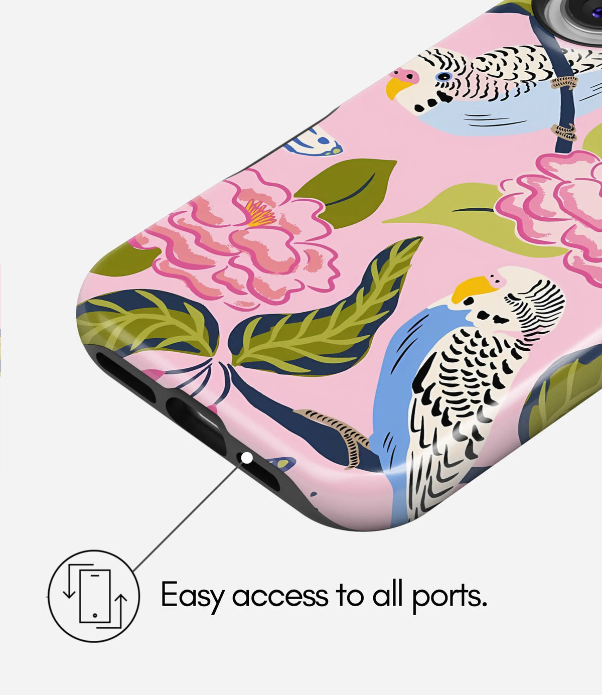 Birds of Bloom Premium Tough Shining Phone Case (Double Layer) Available For All iPhone Models