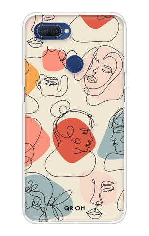 Abstract Faces Soft Cover for Oppo A11k