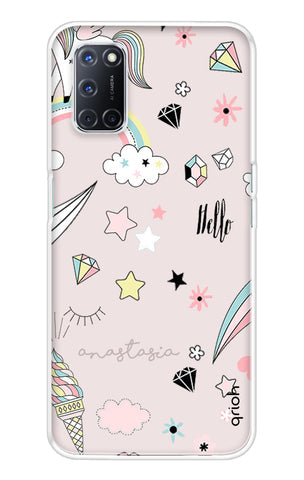 Unicorn Doodle Soft Cover For Oppo A52