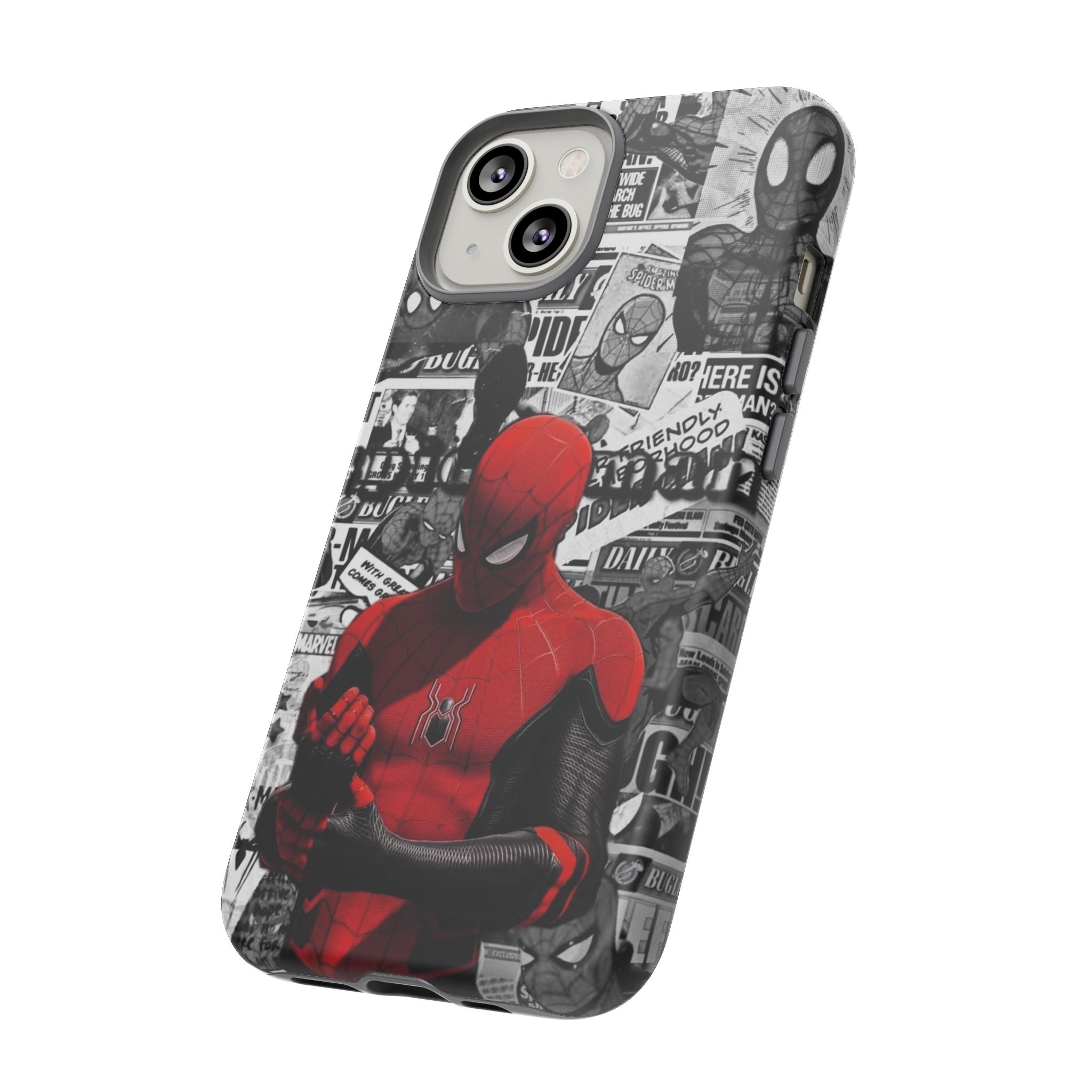 Red Mask Collage Premium Tough Shining Phone Case (Double Layer) Available For All iPhone Models