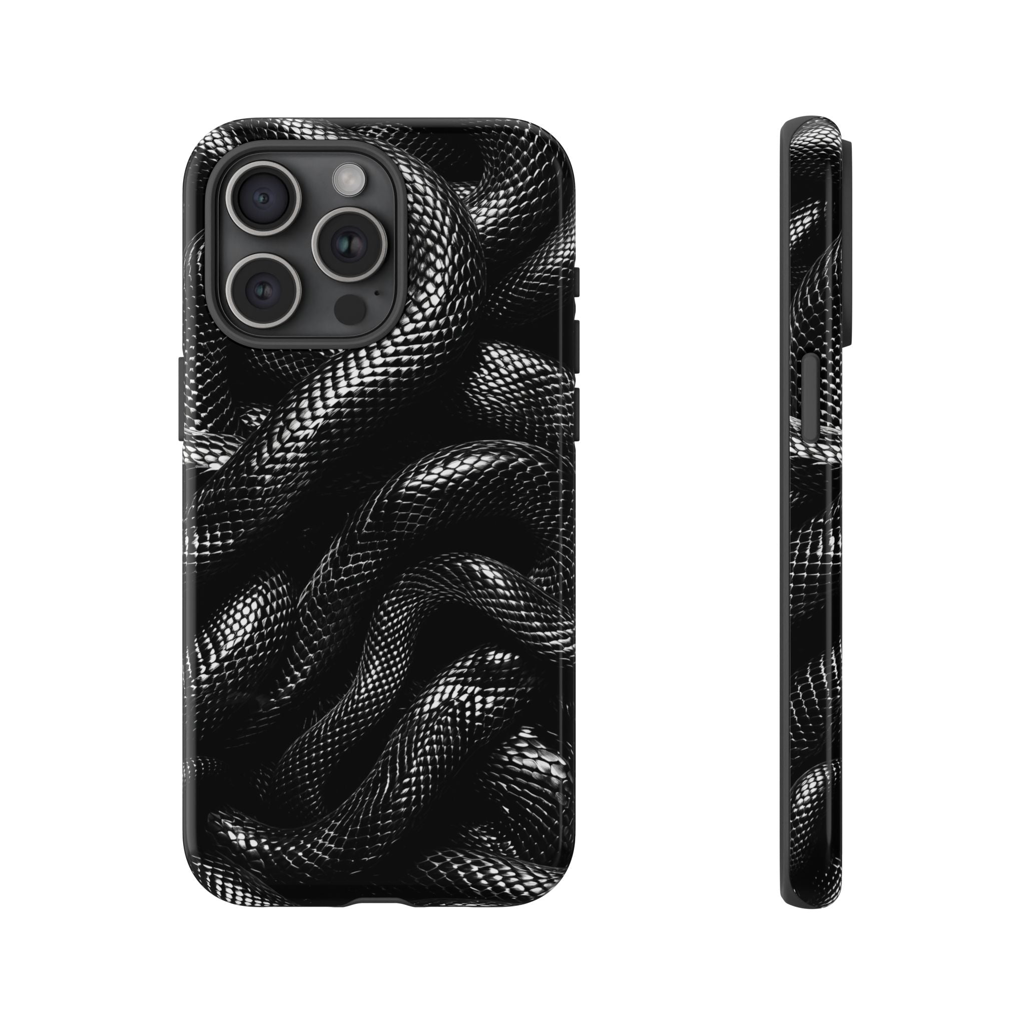 Black Snakes Premium Tough Shining Phone Case (Double Layer) Available For All iPhone Models