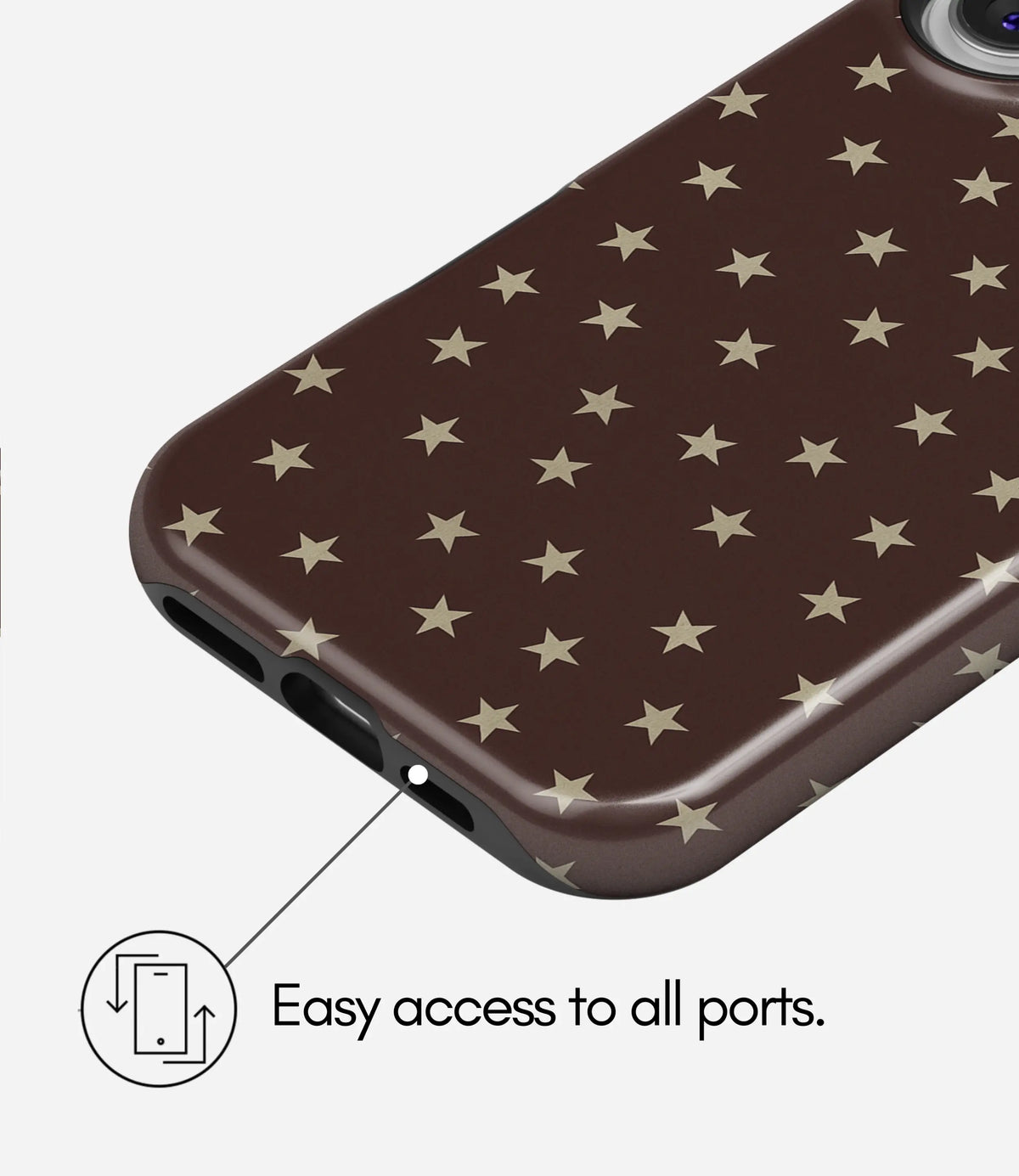 Mocha Stars Premium Tough Shining Phone Case (Double Layer) Available For All iPhone Models