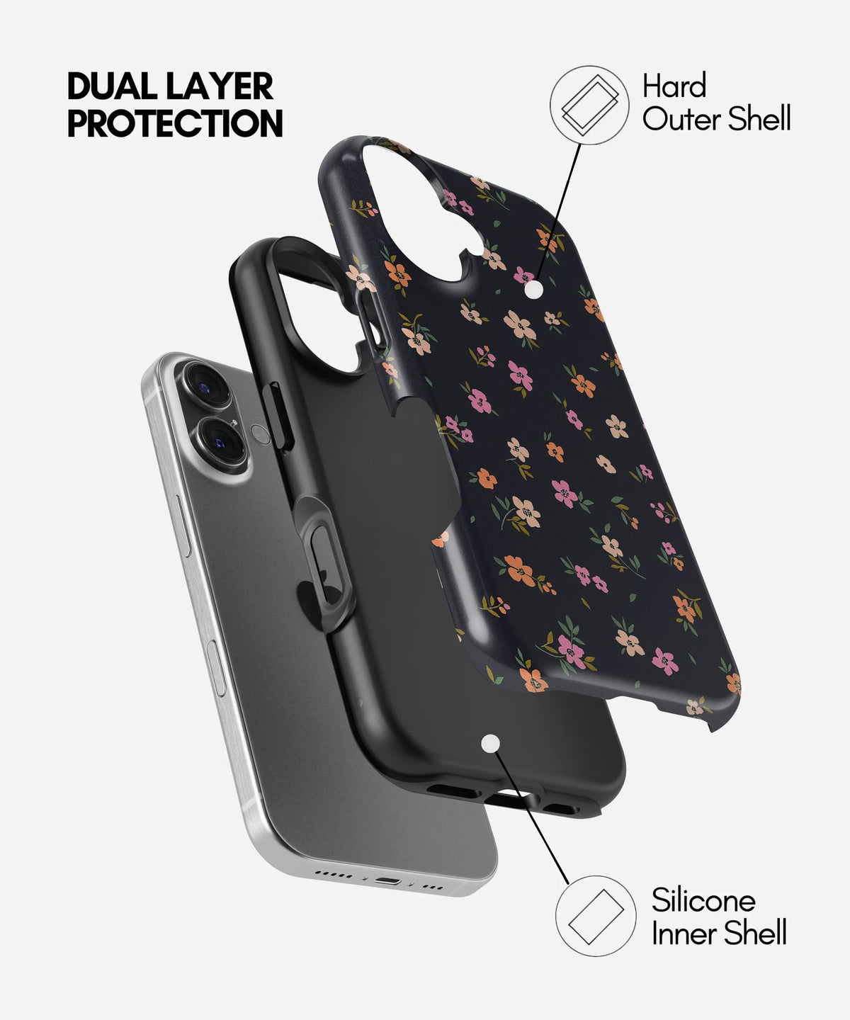 Midnight Meadow Premium Tough Shining Phone Case (Double Layer) Available For All iPhone Models