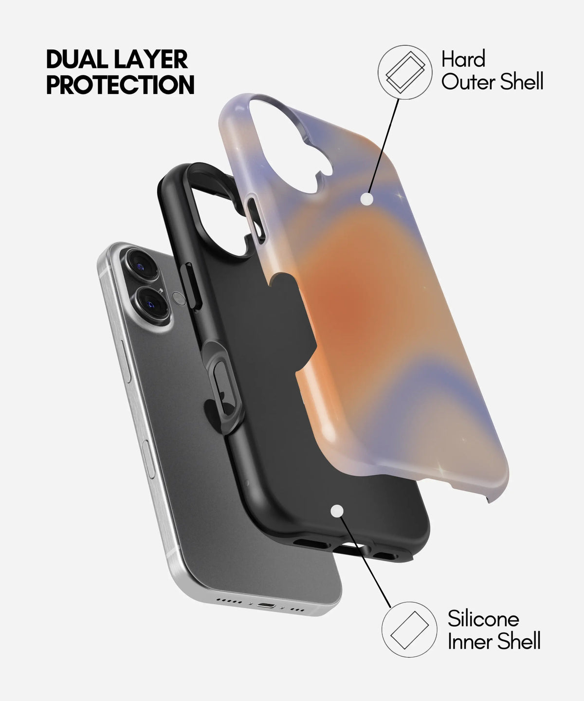Sunset Mirage Premium Tough Shining Phone Case (Double Layer) Available For All iPhone Models