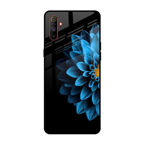 Half Blue Flower Glossy Case for Realme C3