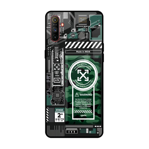 Green Camo Circuit Glossy Case for Realme C3