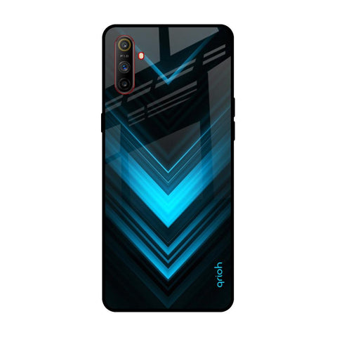 Vertical Blue Arrow Glossy Case For Realme C3