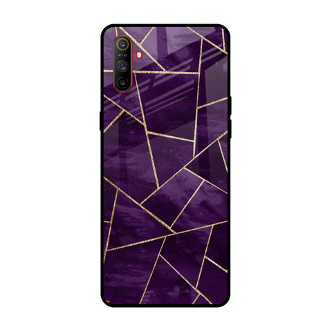 Geometric Purple Glossy Case For Realme C3