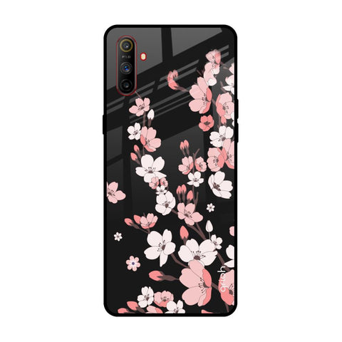 Black Cherry Blossom Glossy Case for Realme C3