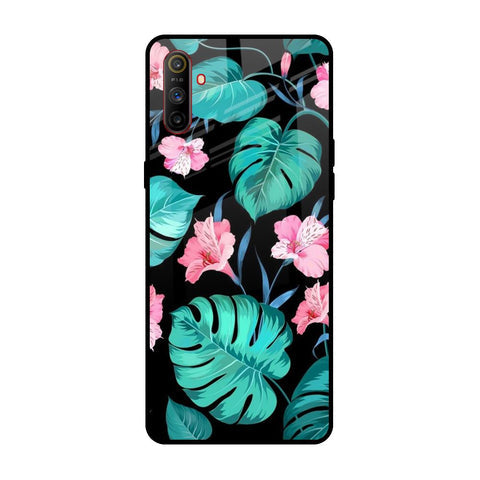 Tropical Leaves & Pink Flowers Glossy case for Realme C3