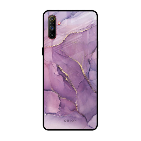 Purple Gold Marble Glossy Case for Realme C3